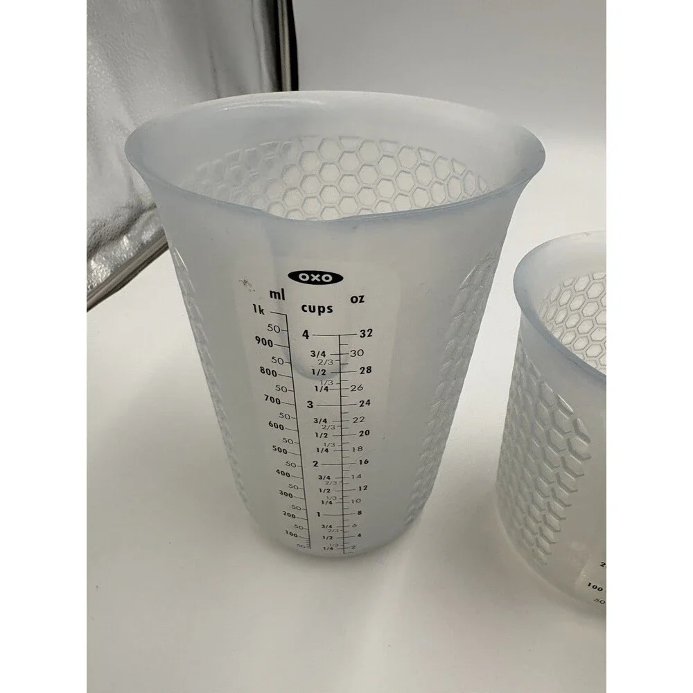 OXO good grips silicone measuring cups, squeeze & pour (set of 4) 4,2,1,1/2